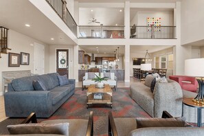 电视、壁炉、电子游戏、DVD 播放器