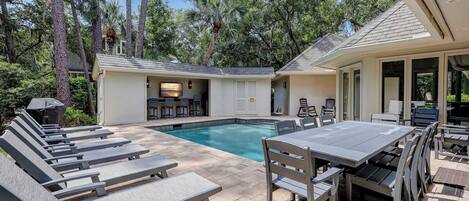 A heated pool