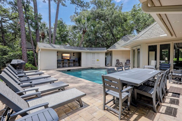 A heated pool