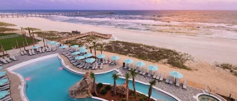 Outdoor pool, open 10:00 AM to 10:00 PM, pool cabanas (surcharge)
