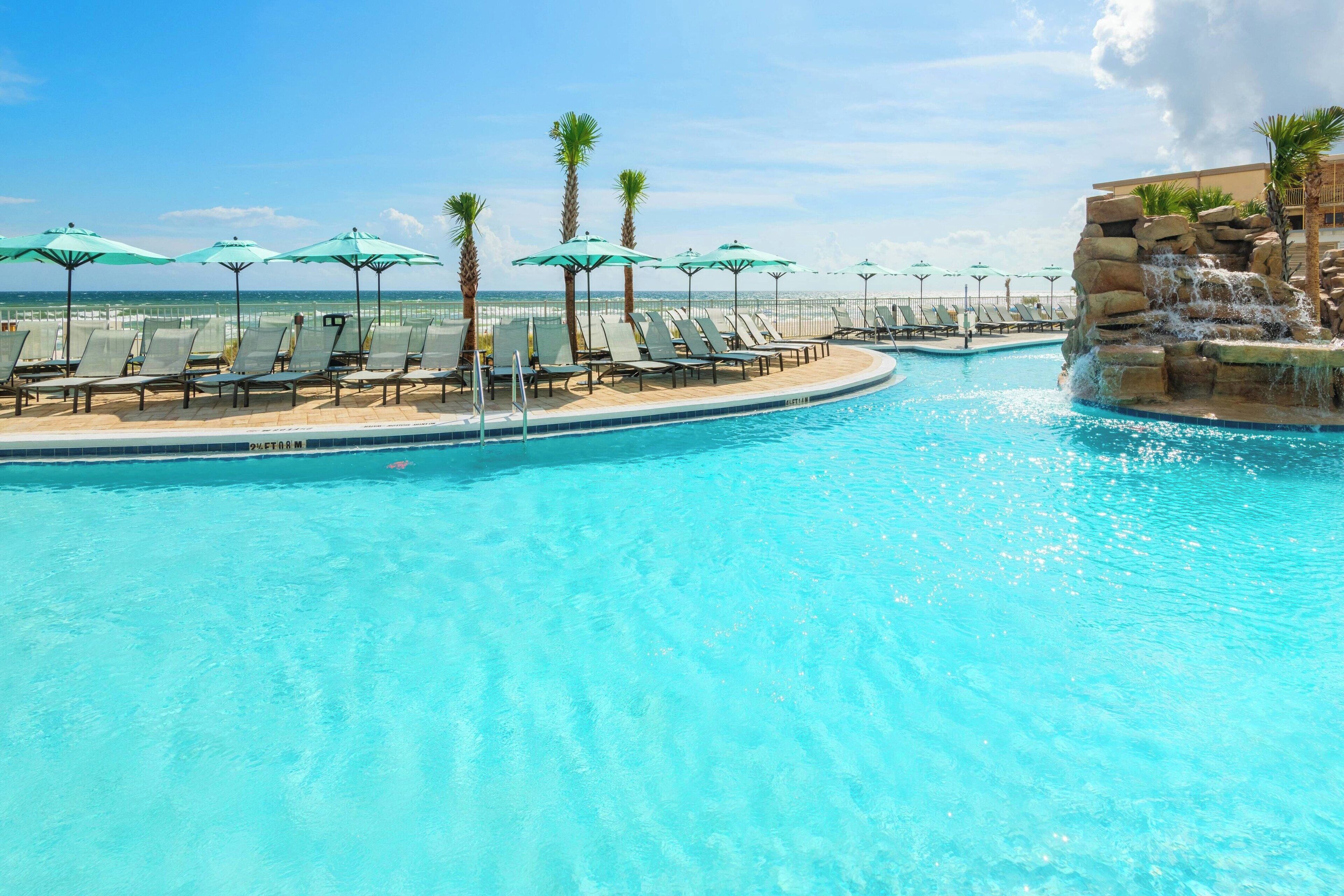 outdoor pool, open 10:00 am to 10:00 pm, pool cabanas (surcharge)