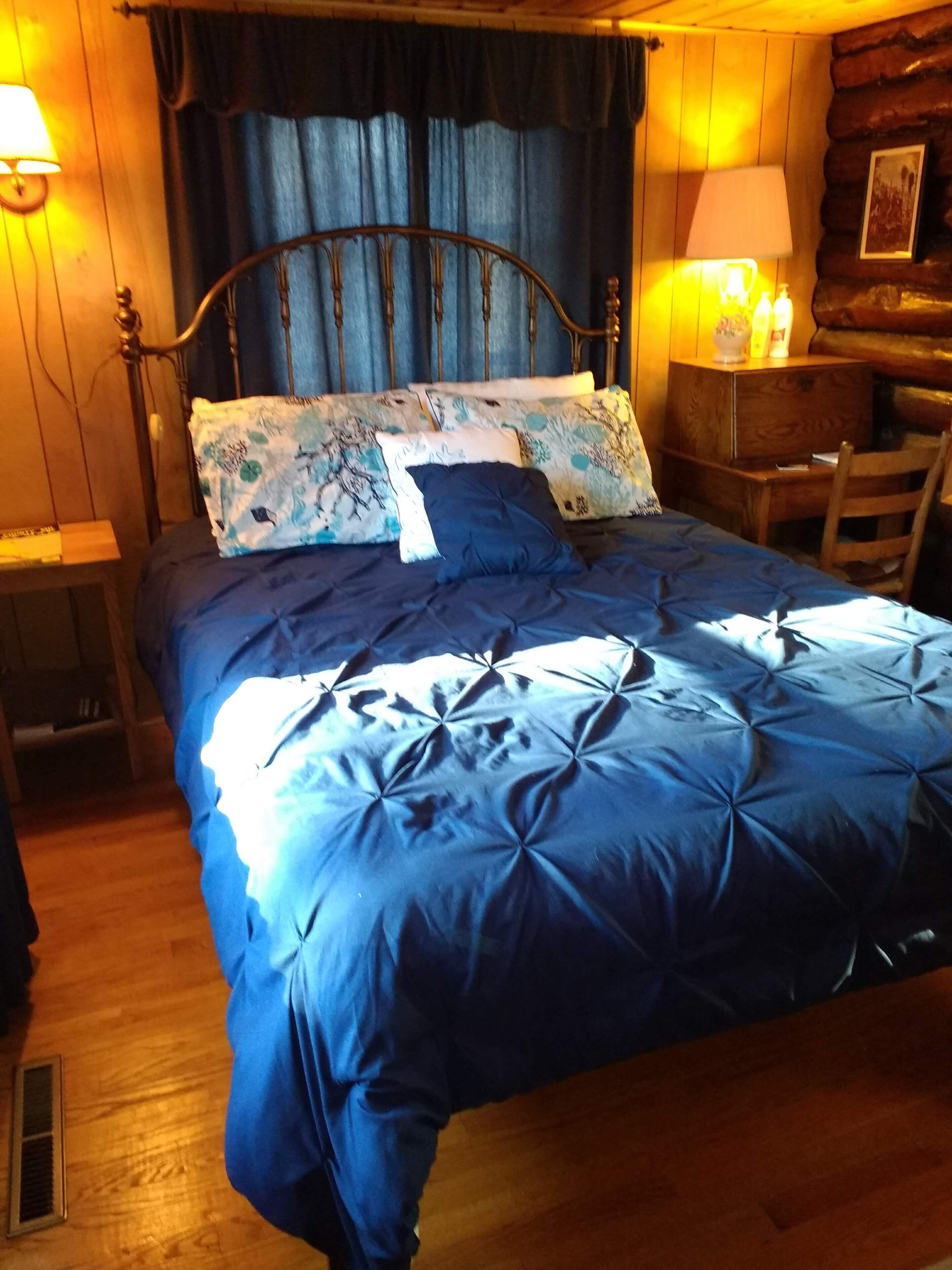 Waterfront Log Cabin with Million Dollar View, Shark's Teeth, Beautiful Bath