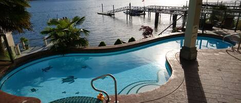 Outdoor pool, a heated pool