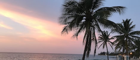 Beach nearby, sun loungers, beach towels