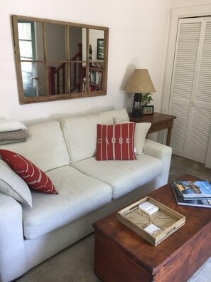 TV, DVD player, books