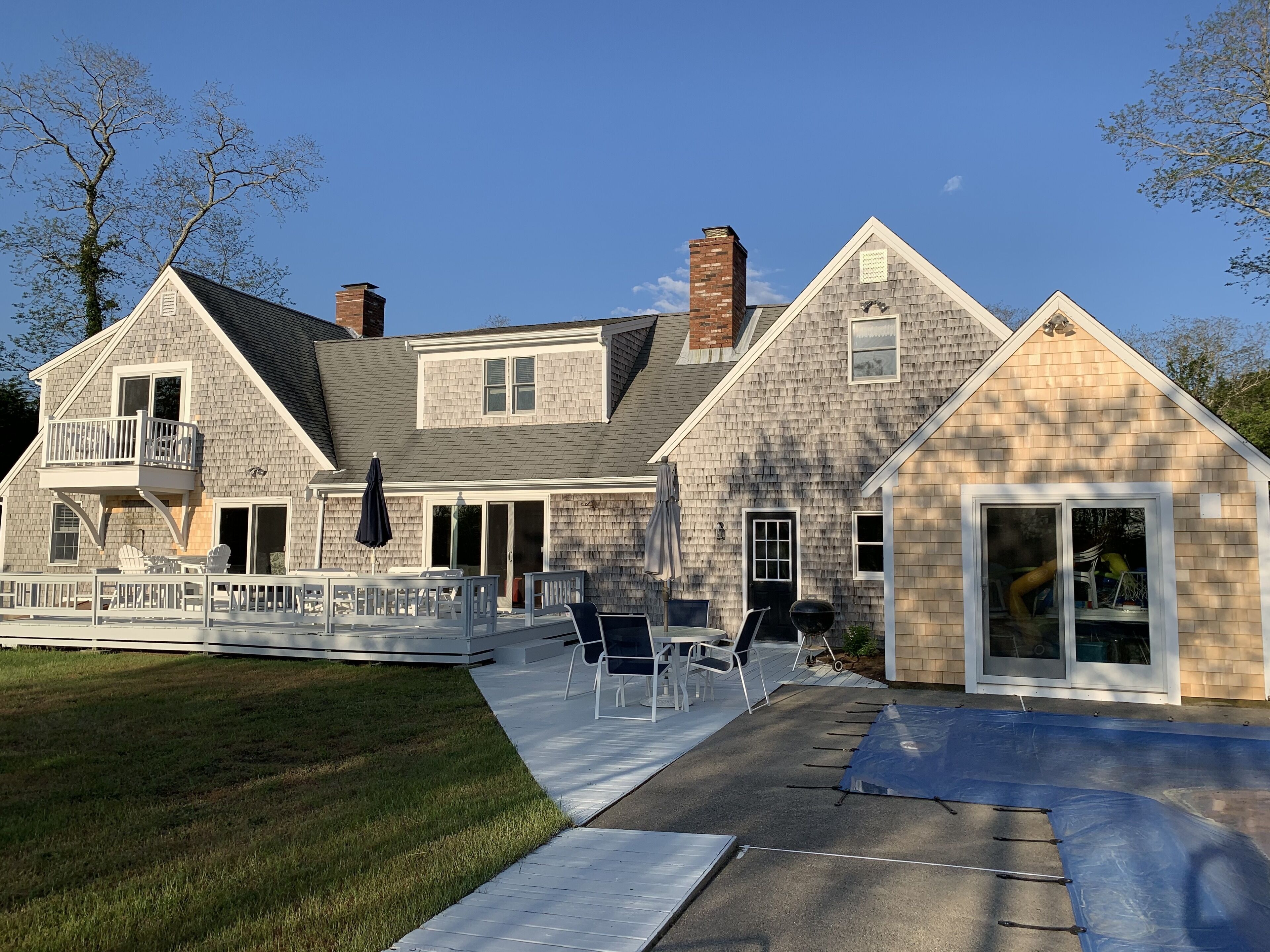 Backyard view of house