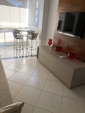 Smart TV, table football, ping pong