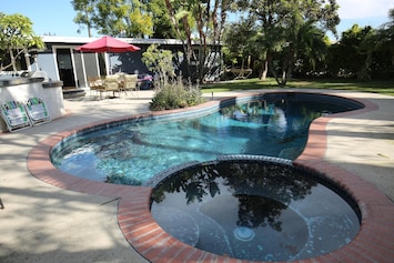 The highlight of our home is the pool and jacuzzi