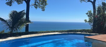 Pool, atemberaubender Meerblick, ruhig, Treppe zum Strand, ECO-Haus