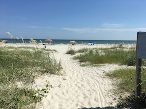 Beach nearby, sun loungers