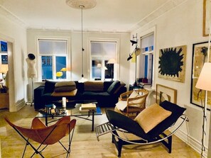 TV, DVD player, books, stereo - Beautiful Downtown Apartment (Reykjavik)