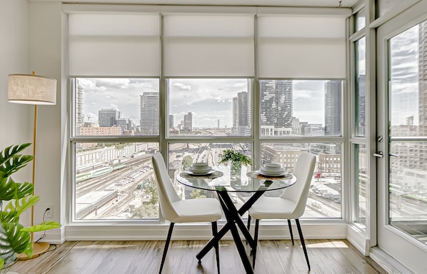 Executive Apartment, 1 Bedroom, Balcony, City View | Dining room - Yonge Street Downtown Toronto Condos (Toronto)