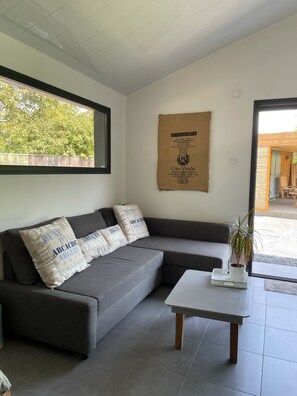 TV, DVD player, books, stereo