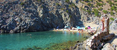 Vlak bij het strand