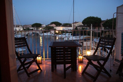 Port Grimaud: Studio 2-4pers. avec vue sur canaux Port Grimaud Terrasse Sud Est