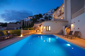 Outdoor pool - Moraira Sunset Villa with Private Pool, Sleeps 10, Family Friendly (MORAIRA)