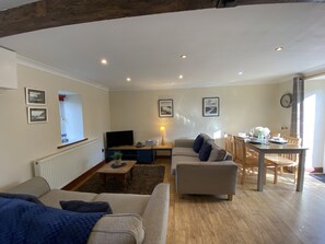 Smart TV, DVD player, books