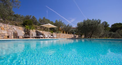 Large Villa with heated pool and stunning views set among olive trees