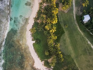On the beach, sun-loungers, beach towels - Bungalove 
The garden, the beach. What else ? (Le Moule)