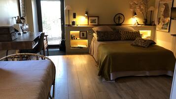 2 habitaciones, tabla de planchar con plancha, wifi y ropa de cama