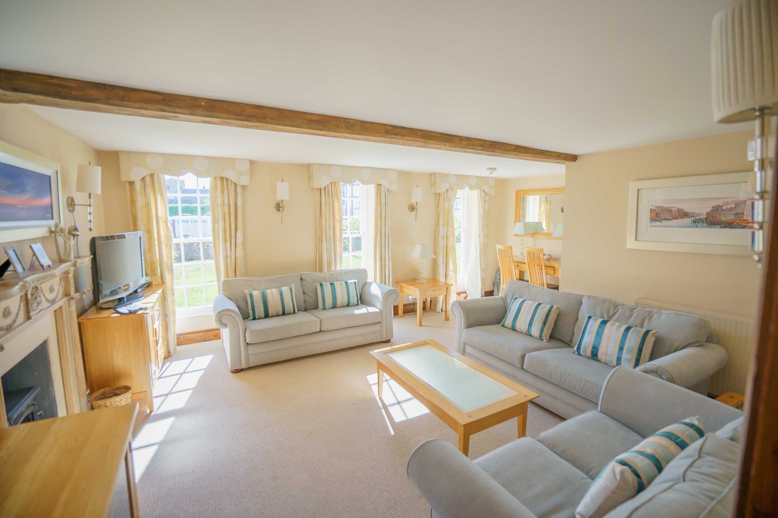 Televisor intel·ligent, llar de foc, taula de tennis de taula i llibres 