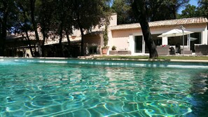 Utendørsbasseng og et oppvarmet basseng