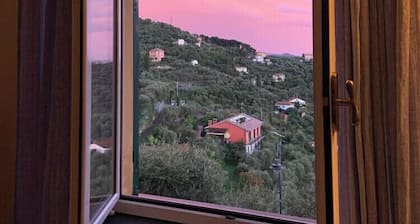 Villa ympäröi vehreys merinäköalalla lahdelle Portofino