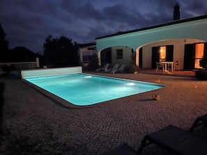 A heated pool
