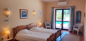 4 bedrooms, in-room safe, iron/ironing board, travel cot