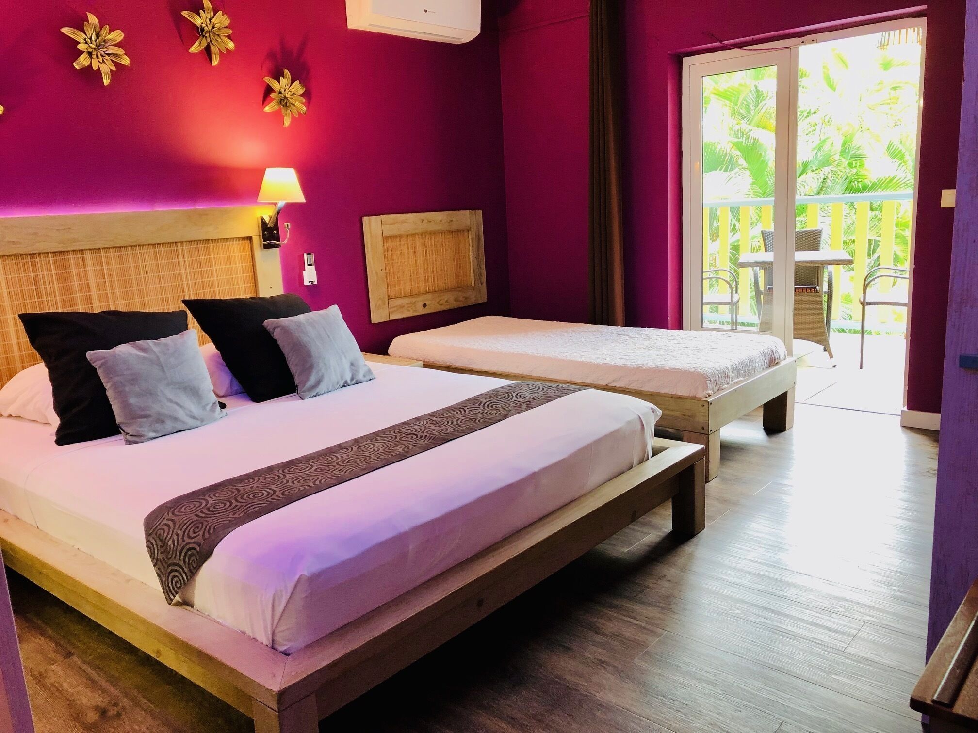 superior triple room, multiple beds, terrace | premium bedding, pillow-top beds, in-room safe, individually decorated