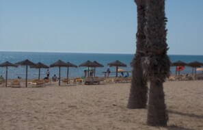 En la playa