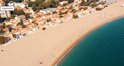 T2 sea view in Le Racou - classified 3 * Air-conditioned - Private shaded parking lot