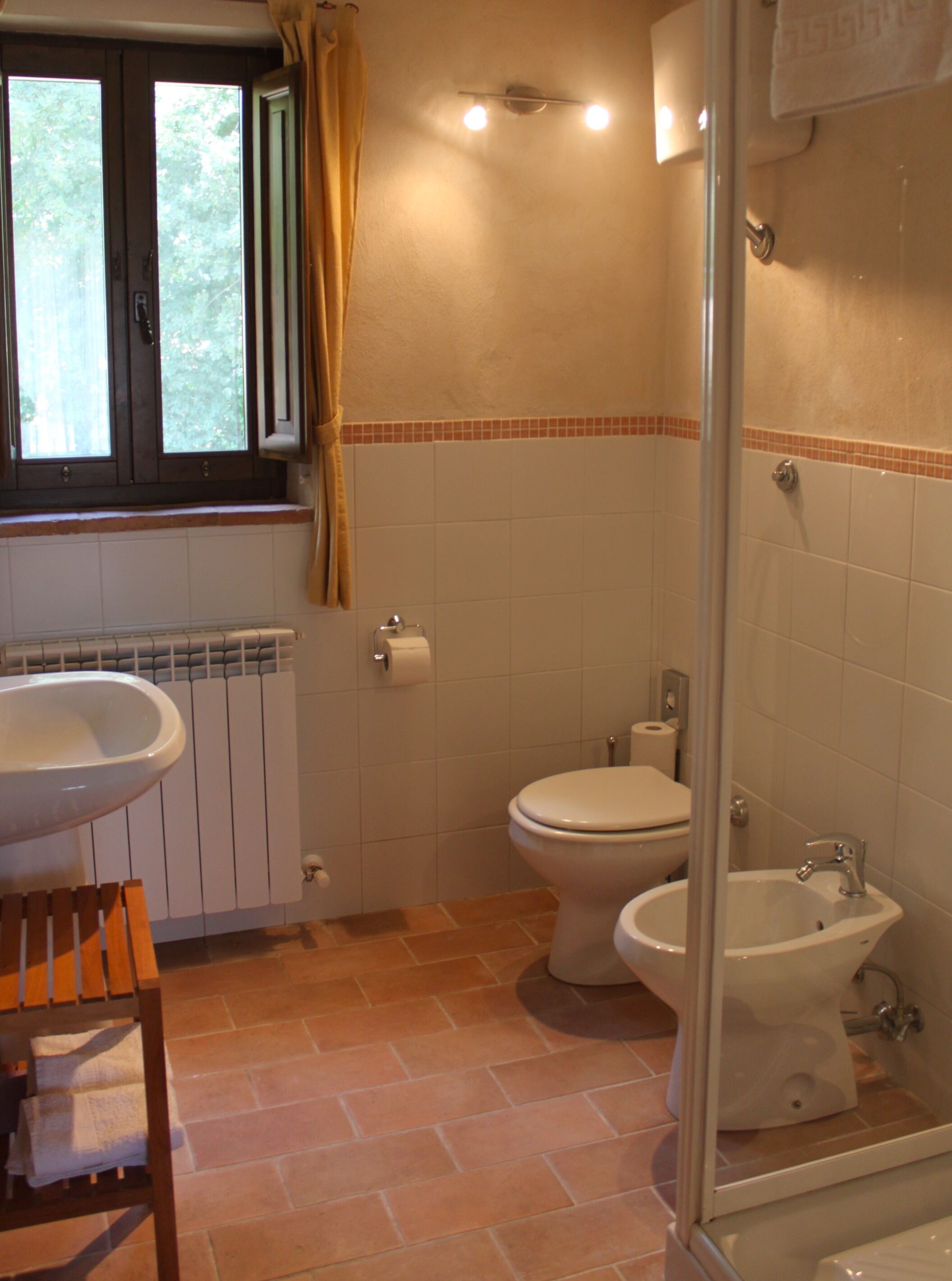 Dusche, Haartrockner, Bidet, Handtücher