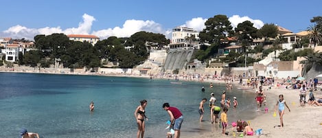 En la playa