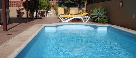A heated pool