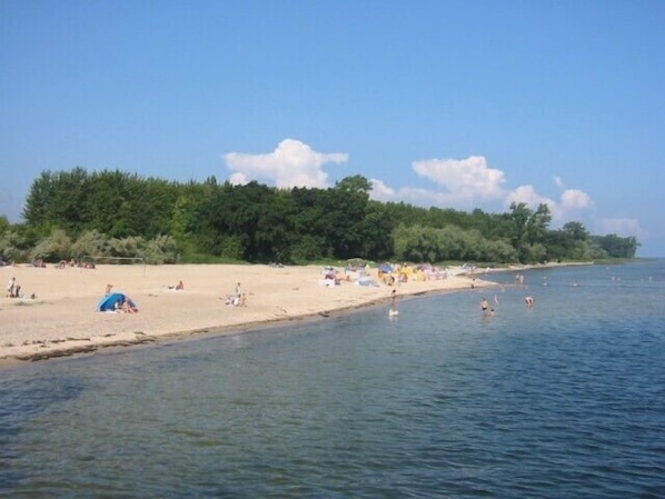 Beach nearby, sun-loungers