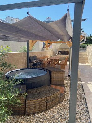 Outdoor dining - Apartment in Punat with Terrace, Air condition, WIFI, Washing machine (4534-3) (Punat)