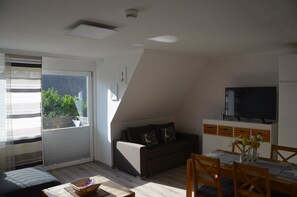 TV, DVD player, stereo