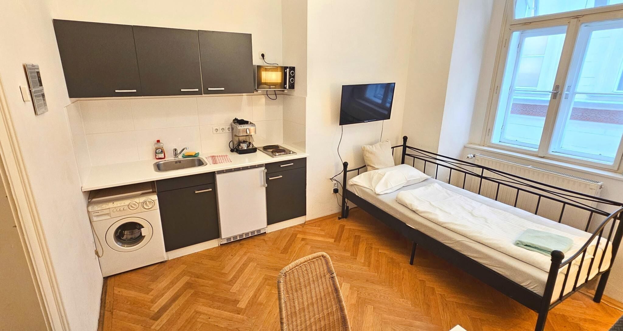 Fridge, stovetop, toaster