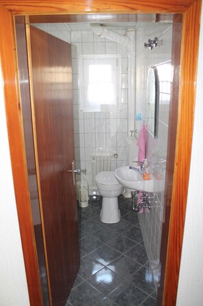 Ensemble douche/baignoire, sèche-cheveux, serviettes fournies, savon
