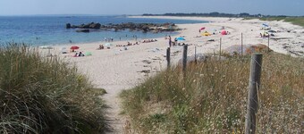 Recent house nearby the forefront of Trevignon Beach on foot