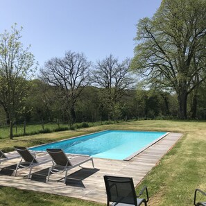 Piscine extérieure, piscine chauffée