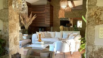 电视、壁炉、书