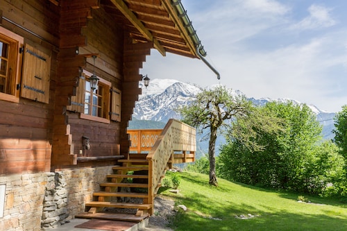 Warmes Holzchalet für 12 Personen, Chamonix, atemberaubender Blick auf den Mt. Blanc 