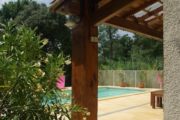 Vue piscine & terrasse