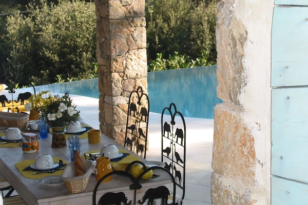 Si vous le souhaitez, vous pourrez prendre vos repas au bord de la piscine.