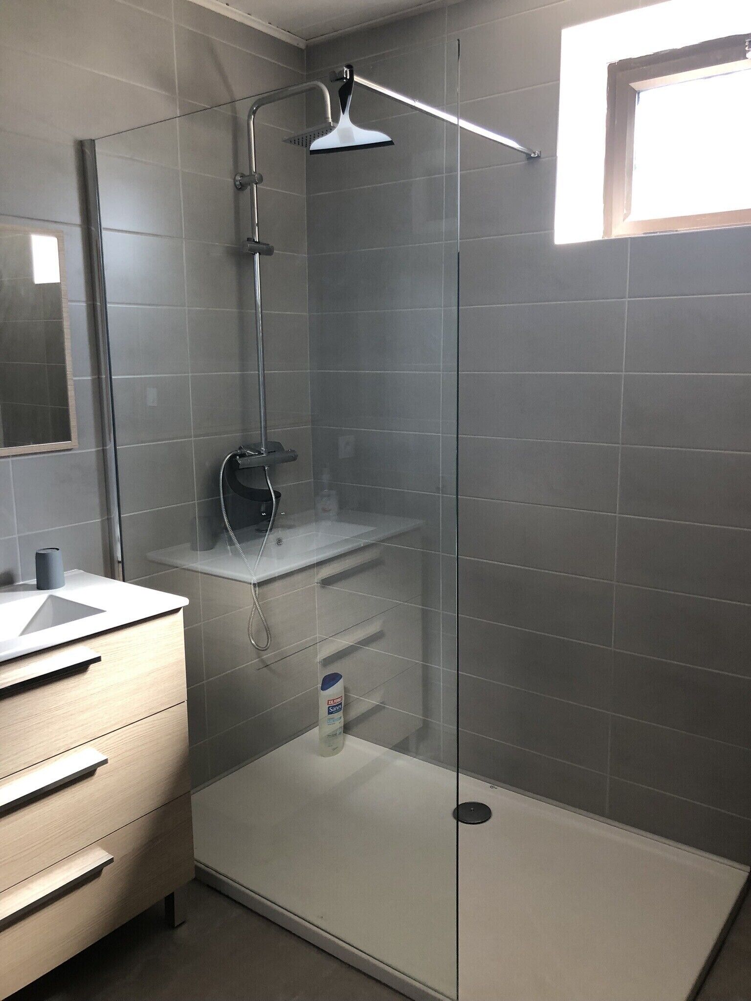 Shower, hair dryer