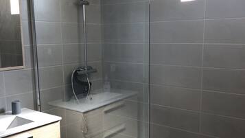 Shower, hair dryer