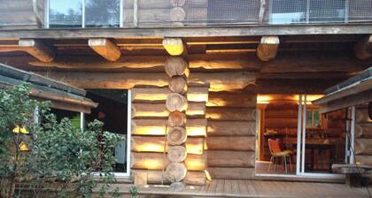 Authentic log in the heart of the pine forest for 10 people