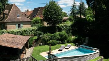 Piscine extérieure, piscine chauffée